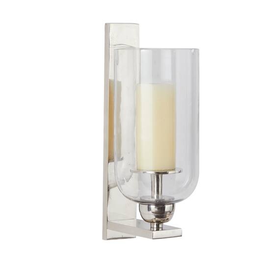 Silver Aluminum Modern Wall Sconce, 6" x 8" x 16"